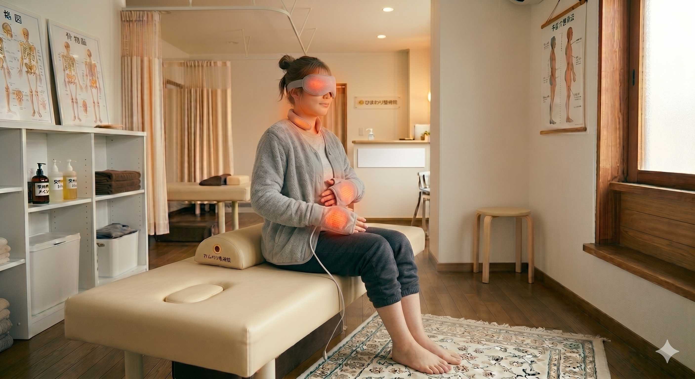 碧南の整体サロン Life up デスクワークセットの施術イメージ